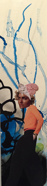 On a Mission, Collage and India Ink on Paper